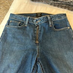 Just black skinny jeans with zipper detail on front